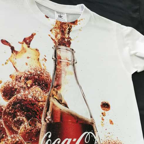 DTG majica Coca-Cola – detajl tiska